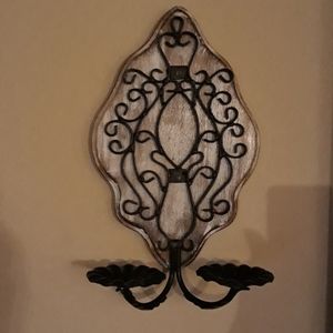 Mango wood  hand crafted candle holder